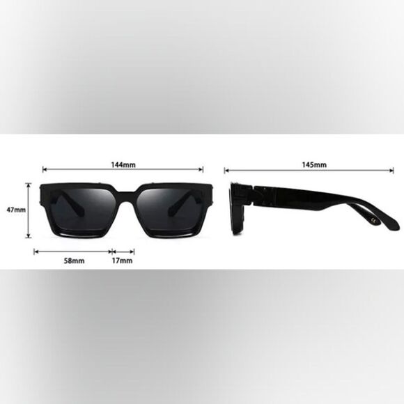“TLM Polarized Retro Square Unisex Sunglasses - UV Protection - Minor Scratches” - Picture 1 of 11